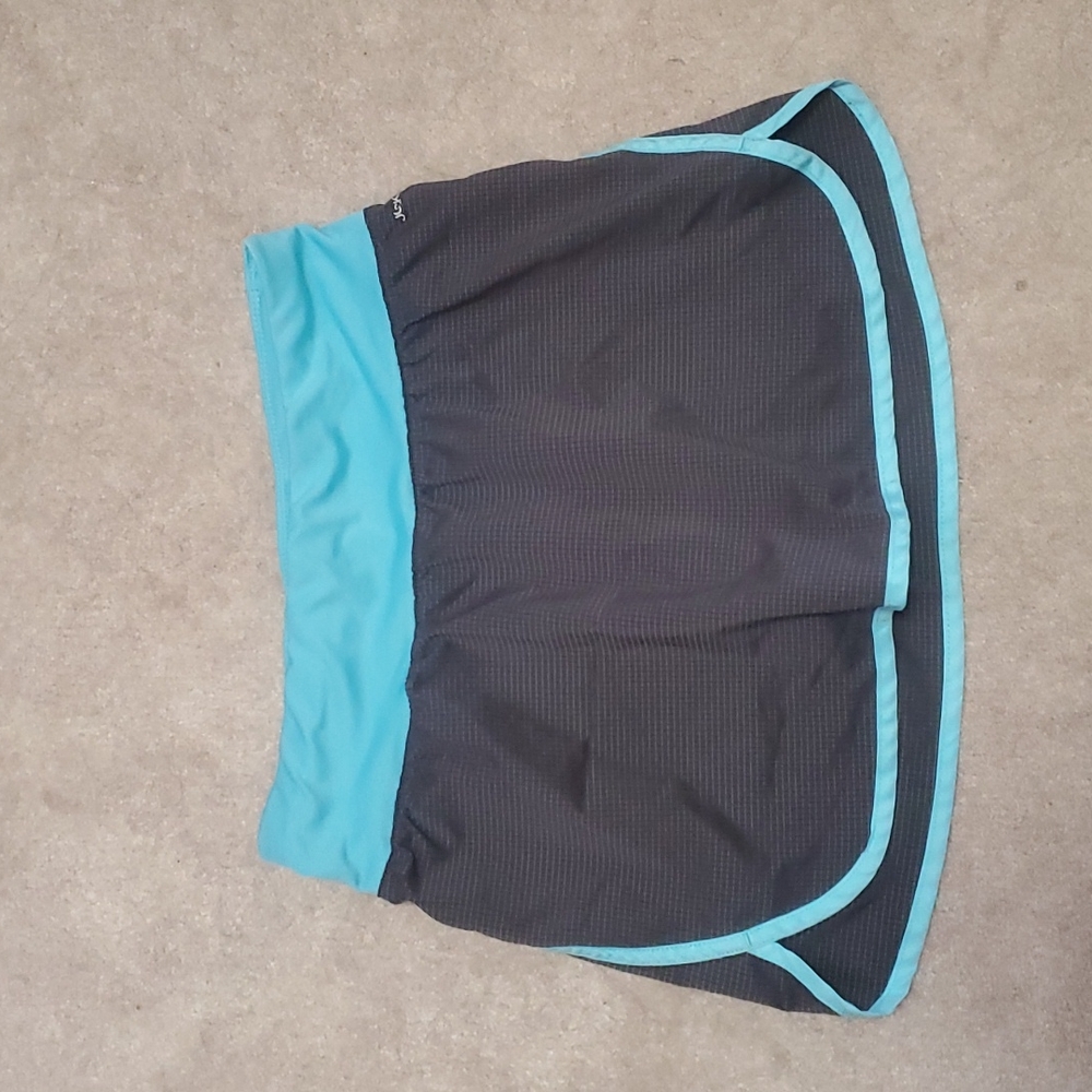 Jockey Grey & blue size small polyester blend running/athletic skort. Worn once